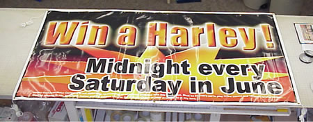 Win a Harley banner